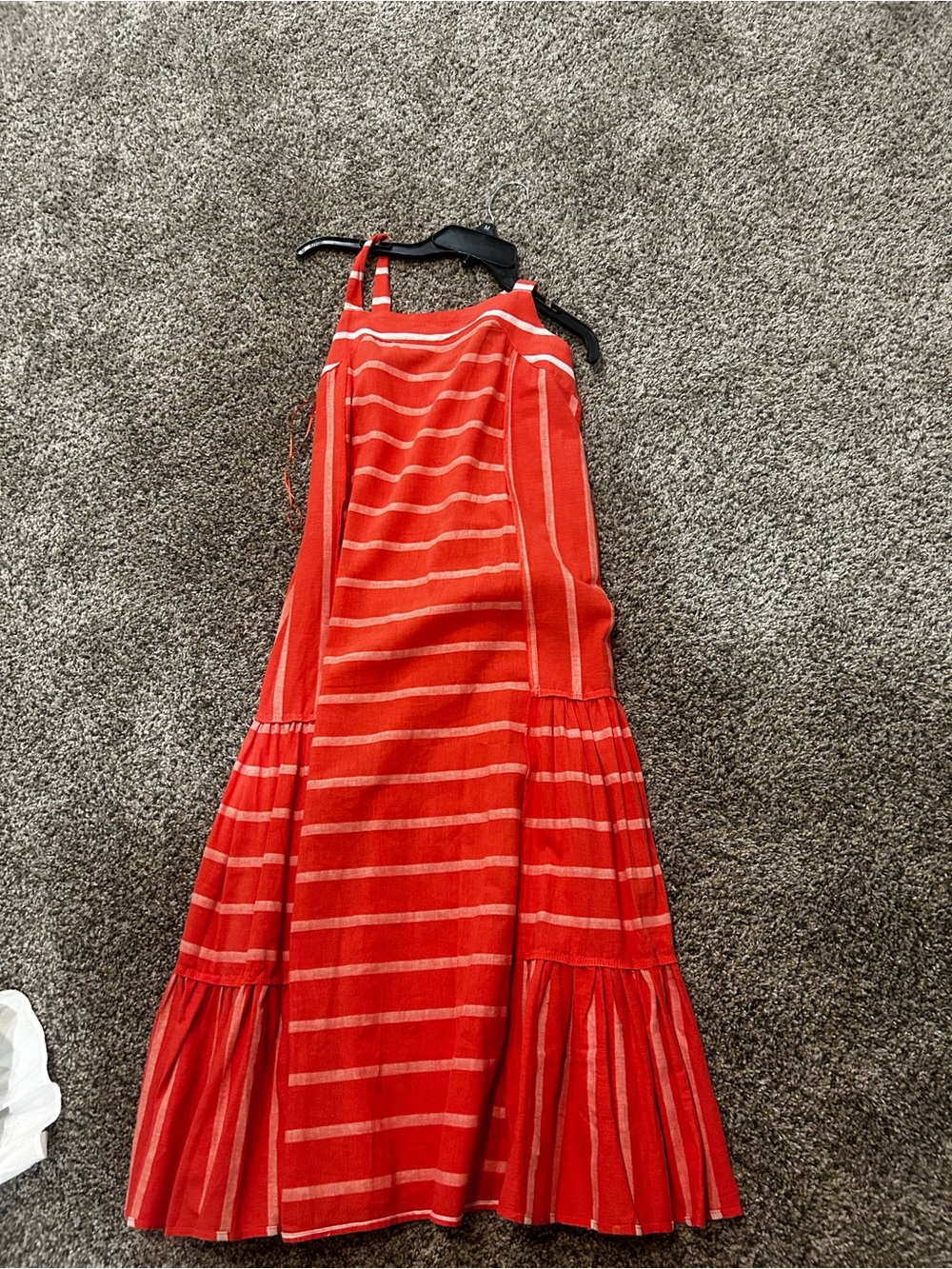 Single Red Striped Maxi Dress